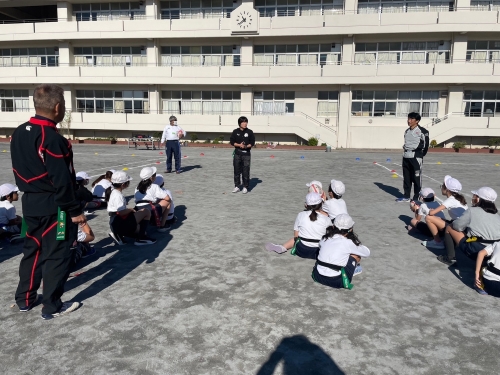 神奈川県ラグビー協会・キヤノンイーグルス・YOKOHAMA TKM が横浜市立本牧小学校でタグラグビー! 一般社団法人TMG本部